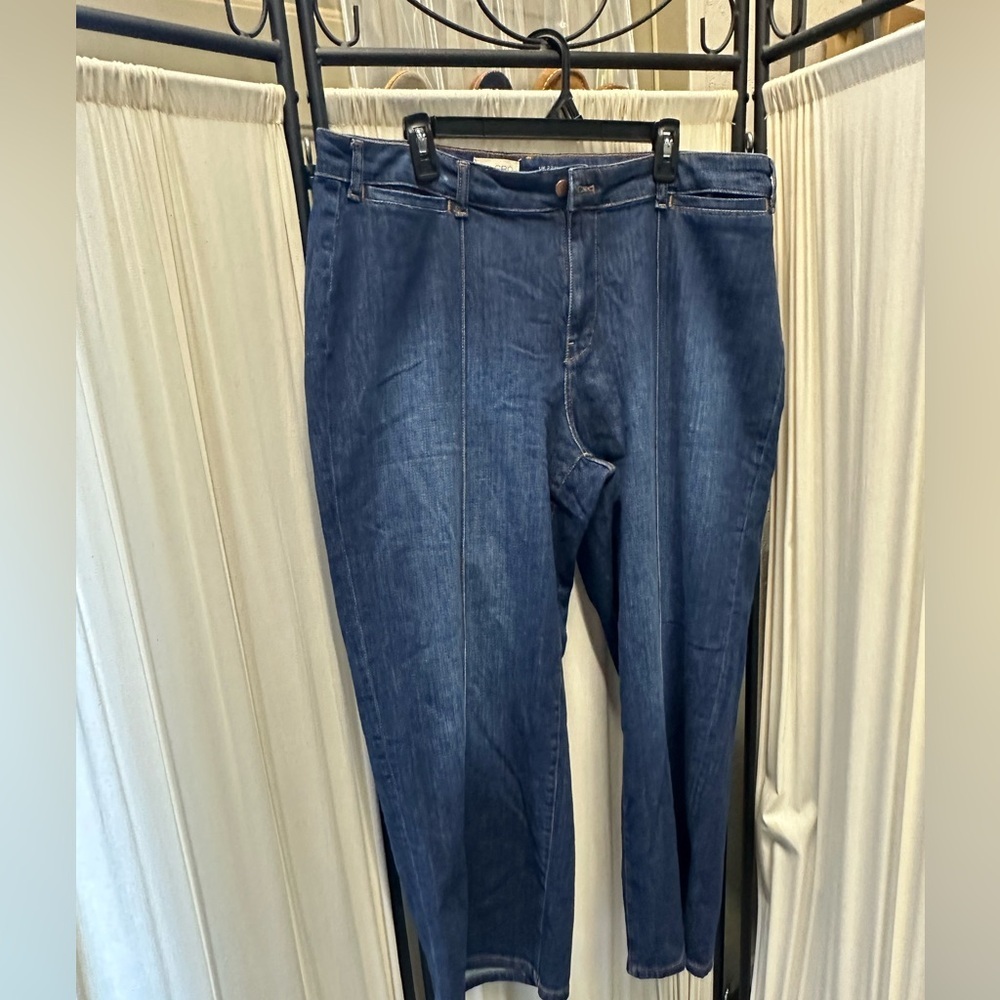 Pilcro Indigo Jeans with Gold Stitching